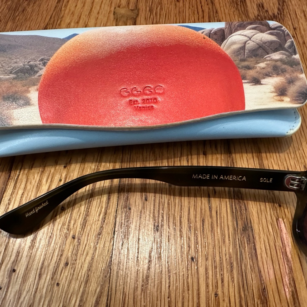 Garrett Leight Mossimo Alba Black and Brown Sunglasses - Picture 9 of 9